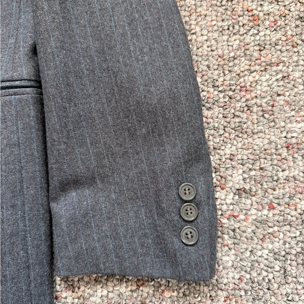 Vintage Carlo Palazzi 100% Wool Pinstripe Blue Men's Classic Blazer 40S
